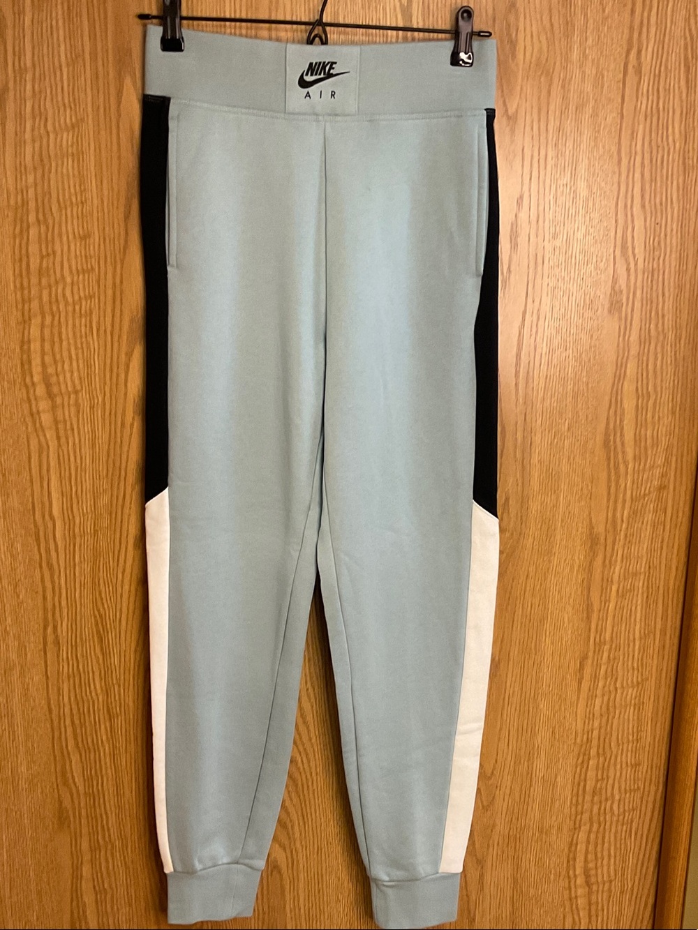 Nike Air Mint Green, Black & White Colorblock Joggers